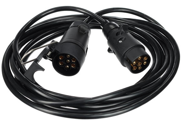 Prodlužovací 7pin kabel - závěsná zásuvka+zástrčka TRAILER CABLE 7, 12V, 5m