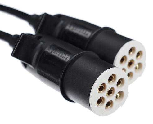 Propojovací spirálový kabel 7pin typ S TRAILER CABLE 10, plastová zástrčka, 24V, 3,5m
