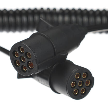 Propojovací spirálový kabel 7pin typ N TRAILER CABLE 11, plastová zástrčka, 24V, 3,5m