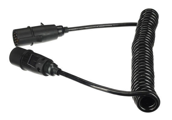 Propojovací spirálový kabel 7pin typ N TRAILER CABLE 11, plastová zástrčka, 24V, 3,5m