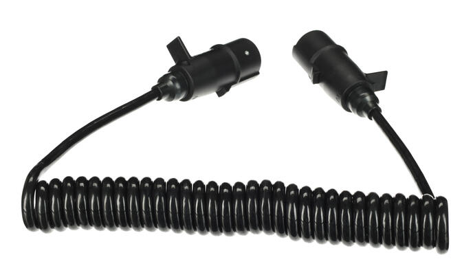 Propojovací spirálový kabel 7pin typ N TRAILER CABLE 11, plastová zástrčka, 24V, 3,5m