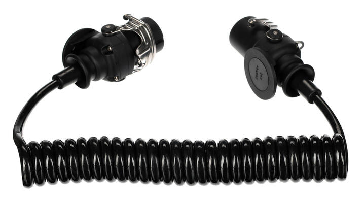 Propojovací spirálový EBS kabel 7pin TRAILER CABLE 14, 24V, 3,5m