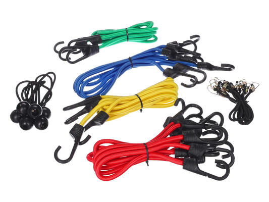 Sada gumových upínacích popruhů/gumicuků CARGO CORD SET 26, 26ks