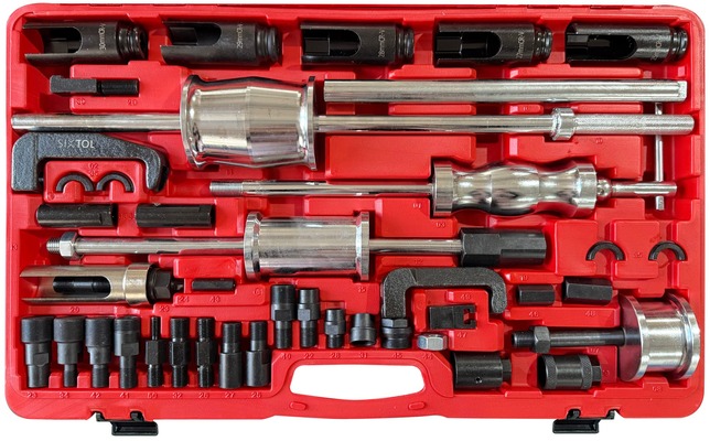 Sada na demontáž vstřikovačů se zpětným kladivem MECHANIC PULLER SET 2, 40 ks