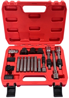 Sada na montáž a demontáž řemenic alternátoru MECHANIC PULLEY SET 2, 18 ks