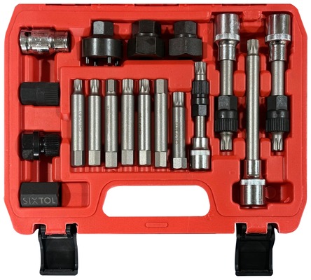 Sada na montáž a demontáž řemenic alternátoru MECHANIC PULLEY SET 2, 18 ks