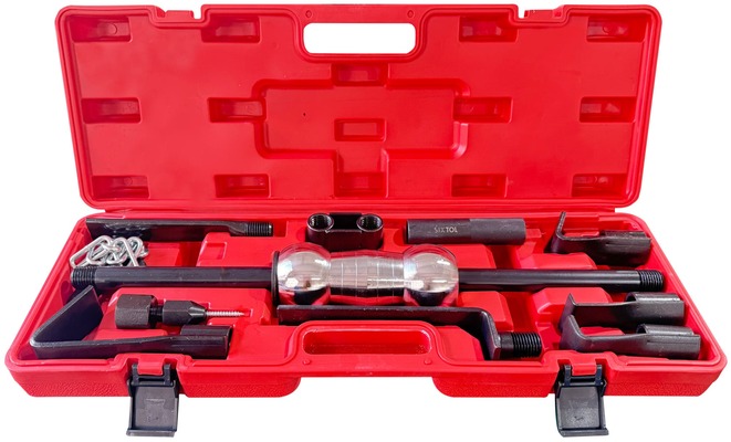 Sada na opravu karoserie s rázovým kluzným kladivem CAR BODY REPAIR SET 1