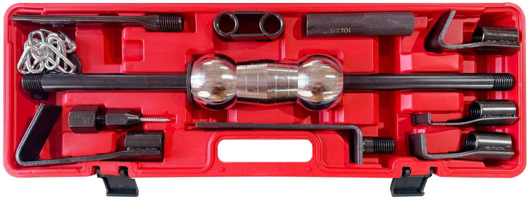 Sada na opravu karoserie s rázovým kluzným kladivem CAR BODY REPAIR SET 1