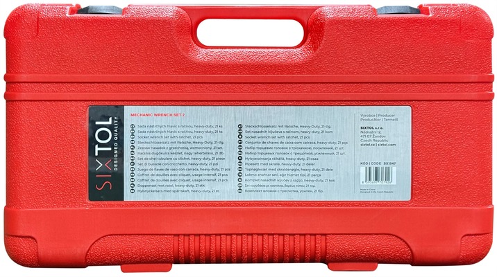 Sada nástrčných hlavic s ráčnou MECHANIC WRENCH SET 2, heavy-duty, 21 ks