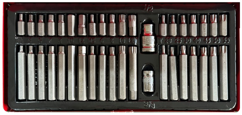 Sada torx bitů v kovovém pouzdře MECHANIC TORX SET 1, 40 ks