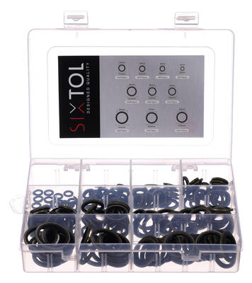 Sada těsnicích kroužků z NBR a oceli MECHANIC RING SET 3, M6–M24, 180 ks
