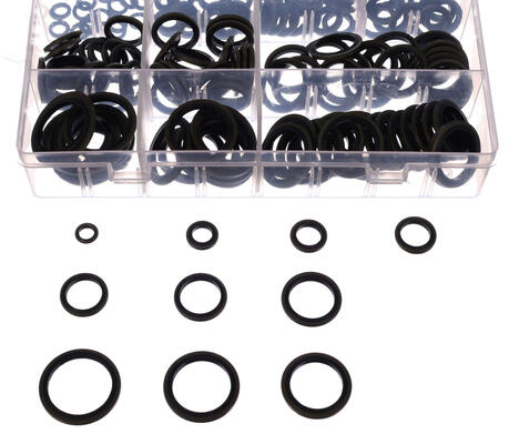 Sada těsnicích kroužků z NBR a oceli MECHANIC RING SET 3, M6–M24, 180 ks