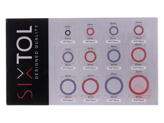 Sada hydraulických těsnění s gumovým límcem MECHANIC RING SET 4, 245 ks
