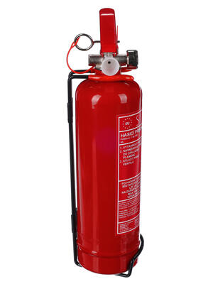 Práškový hasicí přístroj FIRE STOP 1 kg, ABC, celokovový, včetně kovového držáku