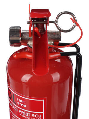 Práškový hasicí přístroj FIRE STOP 1 kg, ABC, celokovový, včetně kovového držáku