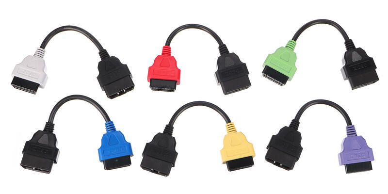 Kompletní sada OBD-II redukcí FiatECUScan pro osobní auta MECHANIC CABLE SET 3, 6ks