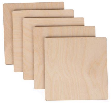 Dřevěné destičky CREATIVE WOOD SET 5, 10 x 10 cm