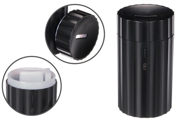 Aroma difuzer Car Flame do auta černý 100ml, USB-C, do držáku na pití