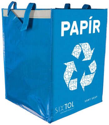 Tašky na tříděný odpad SORT EASY 4 METAL, 30x30x40cm, 4x36l, 4ks