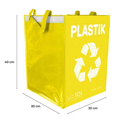 Taška na tříděný odpad SORT EASY PLASTIK DE, 30x30x40cm, 36l