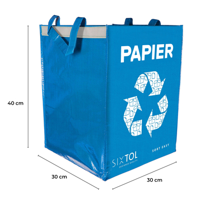 Tašky na tříděný odpad SORT EASY 3 BASIC DE, 30x30x40 cm, 3 x 36 l, 3 ks