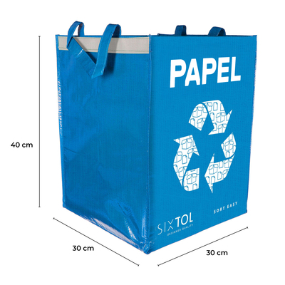 Taška na tříděný odpad SORT EASY PAPEL ES, 30x30x40cm, 36l