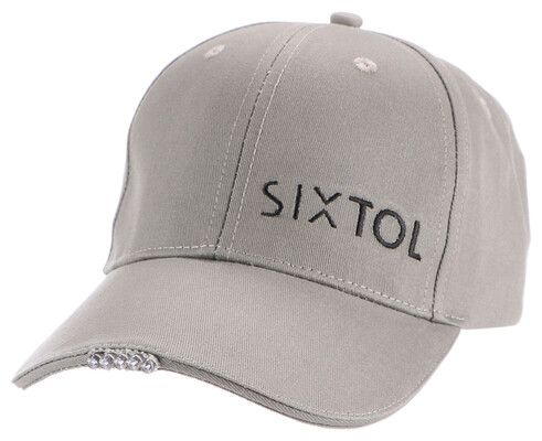 Kšiltovka s LED světlem B-CAP 25lm, nabíjecí, USB, univerzální velikost, šedá