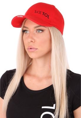 Kšiltovka s LED světlem B-CAP 25lm, nabíjecí, USB, univerzální velikost, červená
