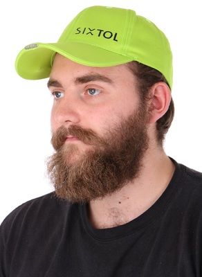 Kšiltovka s LED světlem B-CAP 25lm, nabíjecí, USB, uni velikost, fluorescentní zelená