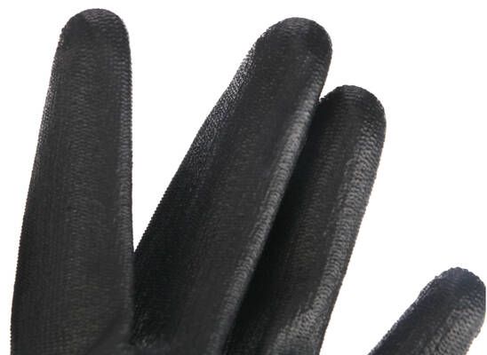 Rukavice pracovní z polyesteru polomáčené v polyuretanu GLOVE PE-PU 10, černé, velikost 10