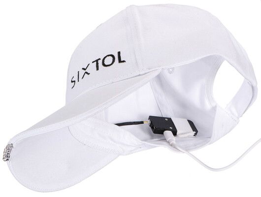 Kšiltovka s LED světlem B-CAP 25lm, nabíjecí, USB, univerzální velikost, bílá
