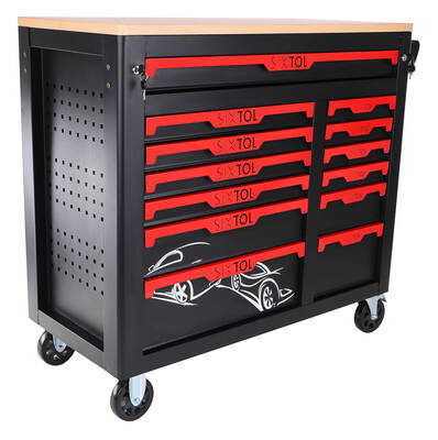 Dílenský vozík s nářadím MECHANIC TROLLEY TITAN 1559, 13 šuplíků, 1559 ks nářadí