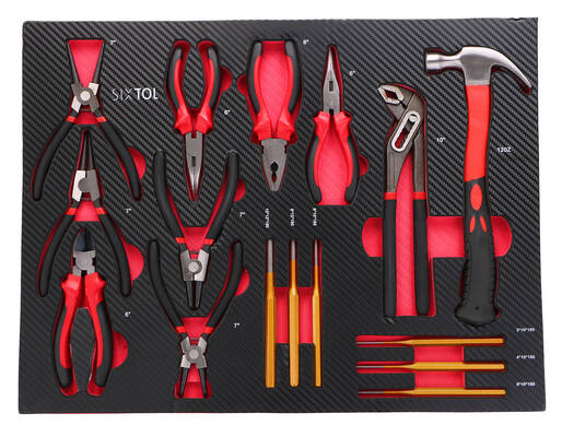 Dílenský vozík s nářadím MECHANIC TROLLEY TITAN 1559, 13 šuplíků, 1559 ks nářadí