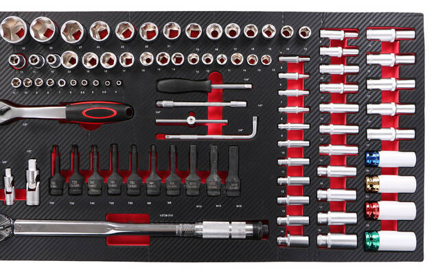 Dílenský vozík s nářadím MECHANIC TROLLEY TITAN 1559, 13 šuplíků, 1559 ks nářadí