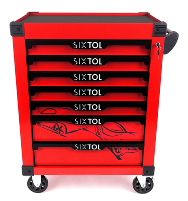Dílenský vozík na nářadí MECHANIC TROLLEY KEVIN RED, 7 šuplíků
