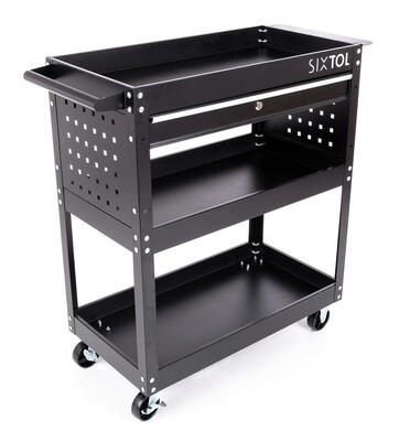 Dílenský vozík na nářadí MECHANIC TROLLEY ROGER DRAWER, 3 police + 1 šuplík