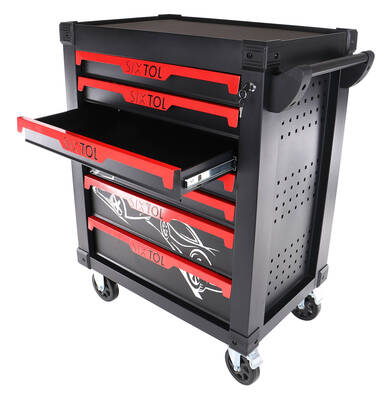 Dílenský vozík na nářadí MECHANIC TROLLEY KEVIN 182, 7 šuplíků,182 ks nářadí