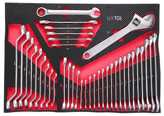 Dílenský vozík na nářadí MECHANIC TROLLEY KEVIN RED 326, 7 šuplíků, 326 ks nářadí