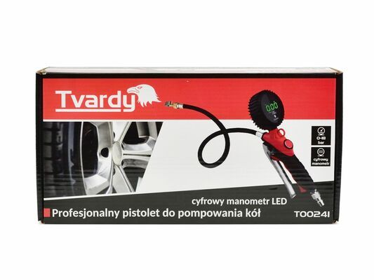 Pumpa na pneumatiky s digitálním LED tlakoměrem 0-18 bar