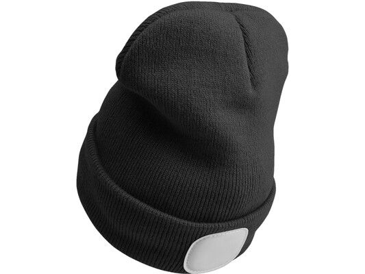 Čepice s čelovkou 180lm, nabíjecí, USB, univerzální velikost, bavlna/PE, černá