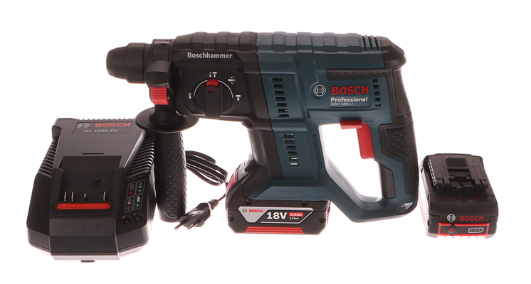 Aku vrtací kladivo SDS-Plus 2x4,0Ah Bosch GBH 180-LI Professional