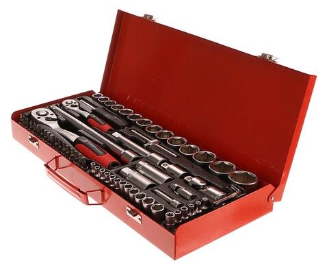 Hlavice nástrčné, sada 65ks, 1/4", 1/2", CrV, EXTOL PREMIUM