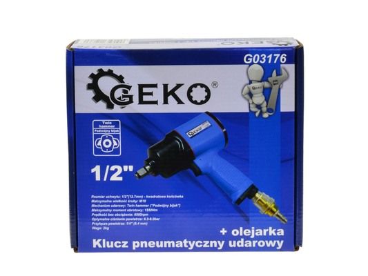 Pneumatický rázový utahovák 1/2", 1550 Nm, přimazávač oleje, Heavy Duty