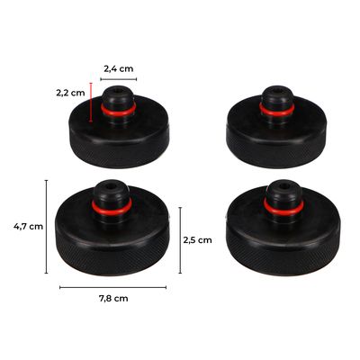 Sada gumových podložek pro hever JACK PAD SET 4T pro vozy Tesla, 4ks